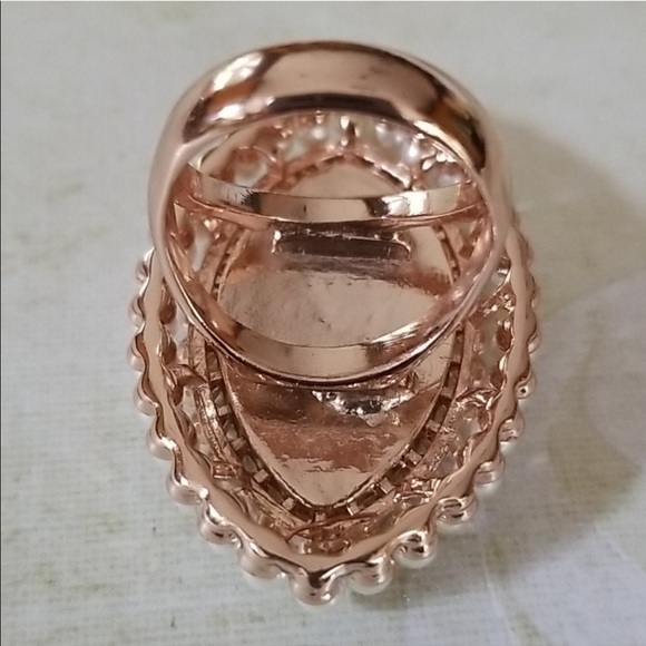 Amedeo "Giulietta" Cameo Pearl Crystal Ring SZ 7 - Picture 6 of 16